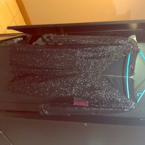 Black sequin dress